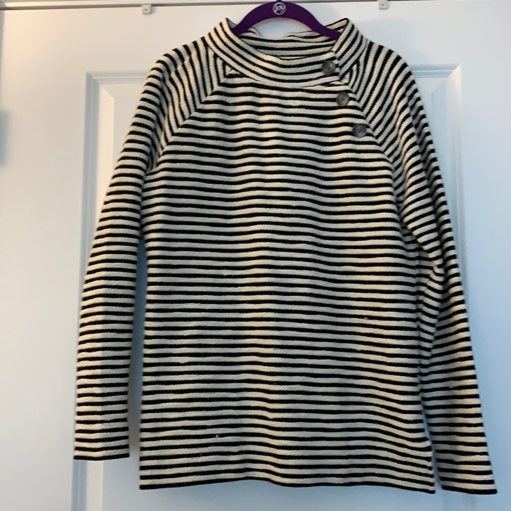 LOFT black & white striped sweater